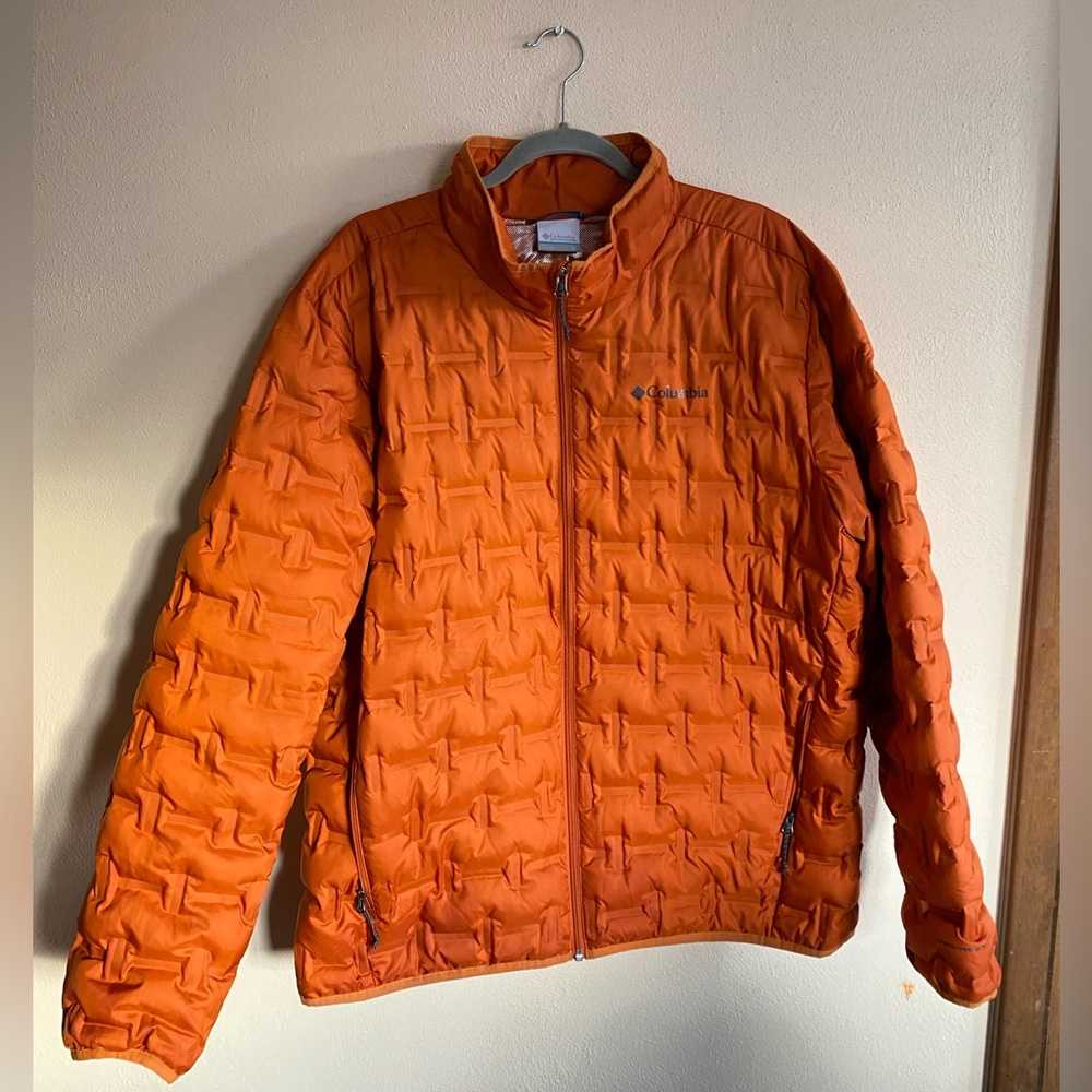 BNWOT Columbia Mens Orange Omni-Heat 650 Down Jacket